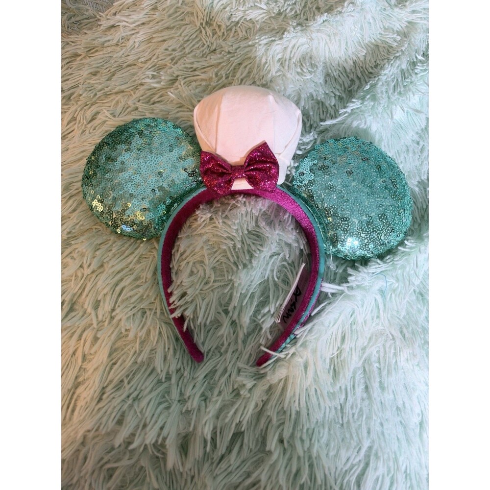 Disney 2020 DCA Food & Wine Festival Chef Hat Aqua Minnie Ears Headband